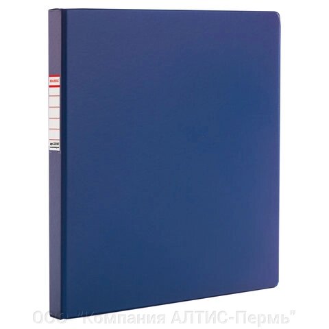 Папка с металлическим пружинным скоросшивателем BRAUBERG, картон/ПВХ, 35 мм, синяя, до 290 листов, 223187 - Россия