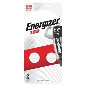 Батарейки ENERGIZER, 189 (G10, LR54), алкалиновые, КОМПЛЕКТ 2 шт., блистер