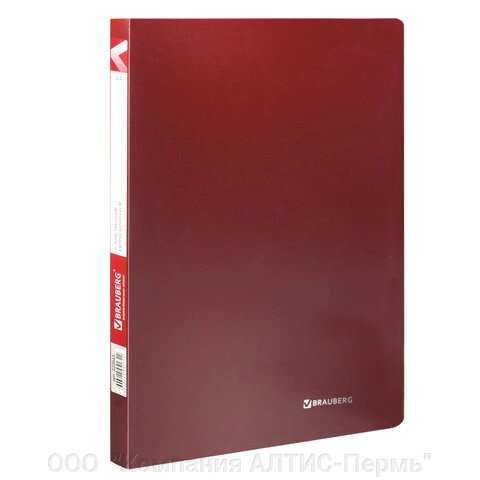 Папка с пластиковым скоросшивателем BRAUBERG Office, красная, до 100 листов, 0,5 мм, 222643 - распродажа