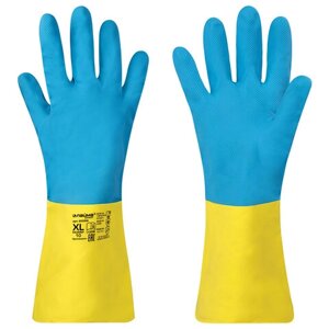 Перчатки неопреновые LAIMA EXPERT НЕОПРЕН, 100 г/пара, химически устойчивые, х/б напыление, XL (очень большой), 605006