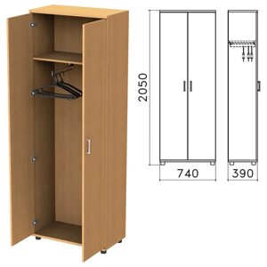 Шкаф для одежды Монолит, 740х390х2050 мм, цвет бук бавария, ШМ49.1