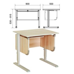 Стол-парта регулируемый ДЭМИ СУТ. 28, 900х530х530-815 мм, серый/ясень (КОМПЛЕКТ)