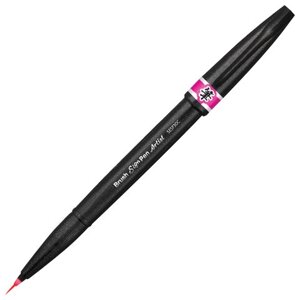 Ручка-кисть PENTEL Brush Sign Pen Artist, линия письма 0,5-5 мм, розовая, SESF30C-P
