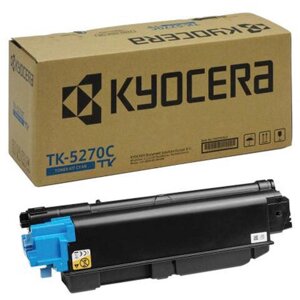 Тонер-картридж KYOCERA (TK-5270C) M6230cidn/M6630cidn/P6230cdn, голубой, оригинальный, ресурс 6000 страниц