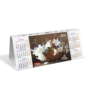 Календарь-домик настольный с высечкой, 2023 г., Ассорти (5 дизайнов), HATBER, КД6