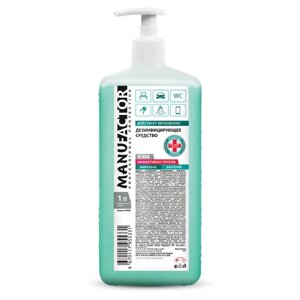 Антисептик-гель для рук спиртосодержащий (70%) с дозатором 1 л MANUFACTOR, дезинфицирующий