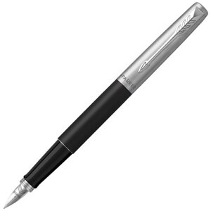 Ручка перьевая PARKER Jotter Bond Street Black CT, черный, детали нержавеющая сталь, синяя, 2030947