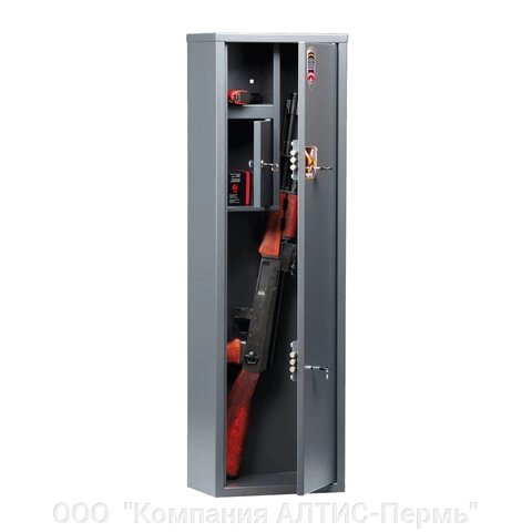 Сейф оружейный AIKO Чирок 1020, 1000х300х200 мм, 15 кг, на 2 ствола, 2 ключевых замка - Пермь