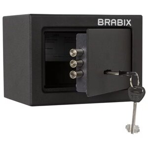 Сейф мебельный BRABIX SF-140KL, 140х195х140 мм, ключевой замок, черный, 291140