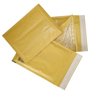Конверт-пакеты с прослойкой из пузырчатой пленки (250х350 мм), крафт-бумага, отрывная полоса, КОМПЛЕКТ 10 шт., G/4-G. 10