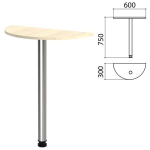 Стол приставной полукруг Канц, 600х300х750 мм, цвет дуб молочный (КОМПЛЕКТ)