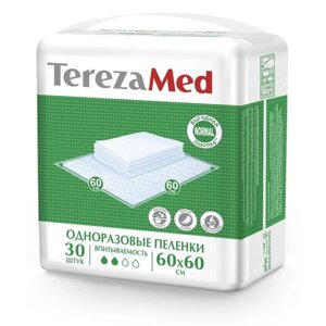 Пеленки 60х60 см, TEREZAMED Normal, КОМПЛЕКТ 30 шт., впитывающие, одноразовые