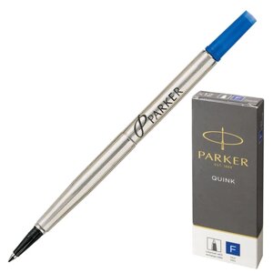 Стержень для ручки-роллера PARKER Quink RB, металлический 116 мм, узел 0,5 мм, синий, 1950279