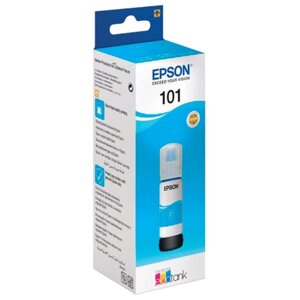 Чернила EPSON 101 (T03V24) для СНПЧ L4150/ L4160/ L6160/ L6170/ L6190, голубые, ОРИГИНАЛЬНЫЕ