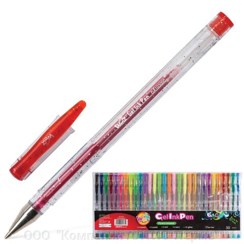 Ручки гелевые BEIFA (бэйфа) WMZ, набор 30 цветов, узел 0,9 мм, линия письма 0,7 мм, GA1030-30 - описание