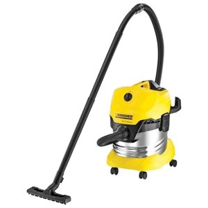 Пылесос хозяйственный KARCHER WD 4 Premium, с пылесборником, 1000 Вт, контейнер из нержавеющей стали, 1.348-150.0