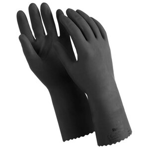 Перчатки латексные MANIPULA КЩС-1, двухслойные, размер 8 (M), черные, L-U-03/CG-942