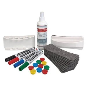 Набор для магнитно-маркерной доски (4 маркера, держатель, чистящее средство, стиратель, салфетки), 2х3, AS111