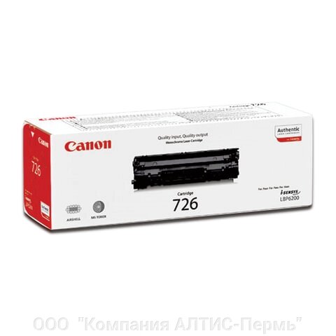 Картридж лазерный CANON (726) LBP6200d, ресурс 2100 страниц, оригинальный - Россия