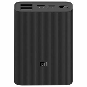 Аккумулятор внешний 10000 mAh, XIAOMI Mi Power Bank 3 Ultra compact, БЫСТРАЯ ЗАРЯДКА, 3 USB, литий-полимерный