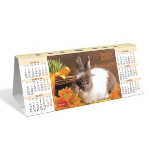 Календарь-домик настольный с высечкой, 2023 г., Год Кролика (4 дизайна), HATBER, КД6