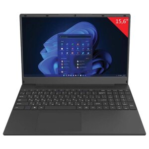 Ноутбук IRU Калибр 15TLG 15,6, Core i5 1155G7 16 Gb, SSD 512 Gb, NO DVD, WINDOWS 11 TRIAL, черный