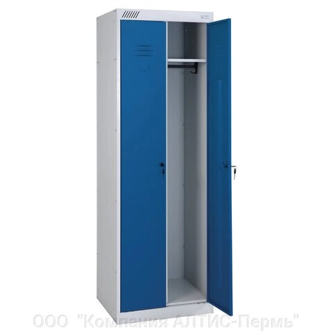 Шкаф металлический для одежды ШРК-22-800, двухсекционный, 1850х800х500 мм, 34 кг, разборный - Россия