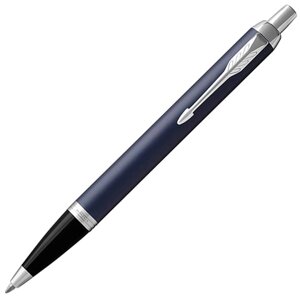 Ручка шариковая PARKER IM Core Matte Blue CT, корпус темно-синий лак, хромированные детали, синяя, 1931668