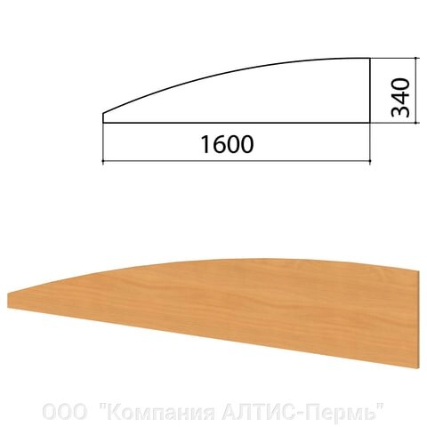 Экран-перегородка Монолит, 1600х16х340 мм, цвет бук (КОМПЛЕКТ С ФУРНИТУРОЙ) - гарантия