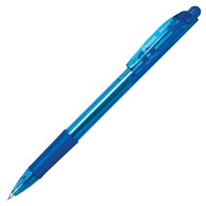 Ручка шариковая масляная автоматическая с грипом PENTEL Fine Line, СИНЯЯ, линия письма 0,27 мм