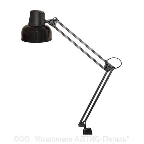 Настольная лампа светильник Бета на струбцине, цоколь Е27, чёрный - отзывы