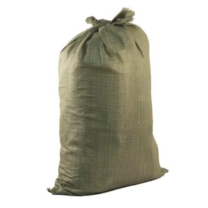 Мешки полипропиленовые до 50 кг, комплект 100 шт., 95х55 см, вес 47 г, для строительного/бытового мусора, зеленые