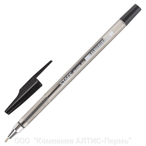 Ручка шариковая STAFF AA-927, ЧЕРНАЯ, корпус тонированный, хромированные детали, 0,7 мм, линия 0,35 мм, 142810 - обзор