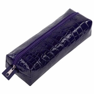 Пенал-косметичка BRAUBERG, крокодиловая кожа, 20х6х4 см, Ultra purple, 270848