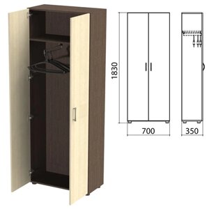 Шкаф для одежды Канц, 700х350х1830 мм, цвет венге/дуб молочный (КОМПЛЕКТ)