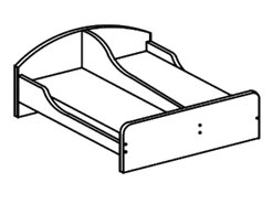 Кровать детская ЛДСП 1400х1248х511