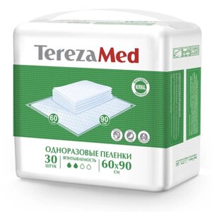 Пеленки 60х90 см, TEREZAMED Normal, КОМПЛЕКТ 30 шт., впитывающие, одноразовые