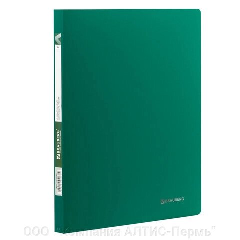 Папка с пластиковым скоросшивателем BRAUBERG Office, зеленая, до 100 листов, 0,5 мм, 222642 - гарантия