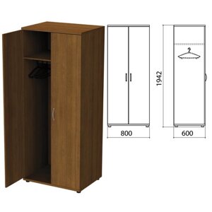 Шкаф для одежды Этюд, 768х580х1996 мм, орех (КОМПЛЕКТ)