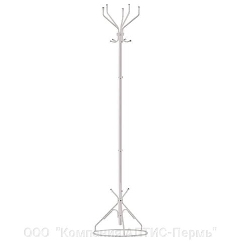 Вешалка-стойка Ажур-2, 1,89 м, основание 46 см, 5 крючков, металл, белая - характеристики