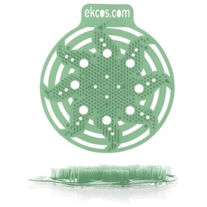 Коврики-вставки для писсуара, ЭКОС (POWER-SCREEN), на 30 дней каждый, комплект 2 шт., аромат Сосна, цвет зеленый