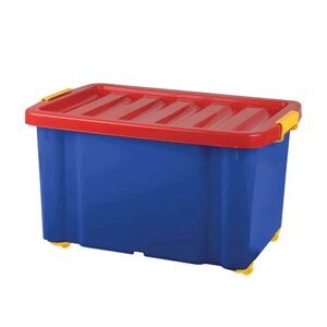 Ящик для хранения игрушек 60 л, 39,3х59,3х33,9 см, на колесах, с крышкой, Jumbo, РТ9946