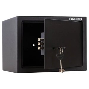 Сейф мебельный BRABIX SF-230KL, 230х310х250 мм, ключевой замок, черный, 291146