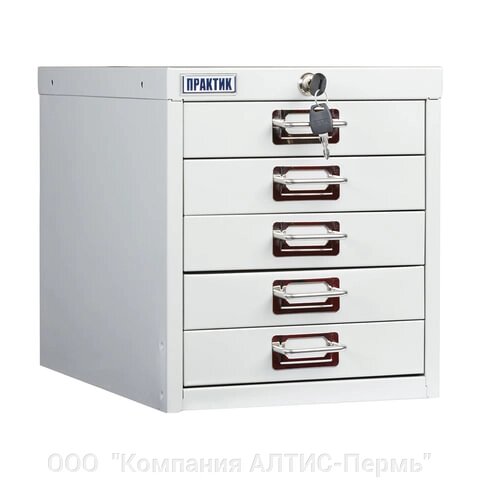 Шкаф металлический для документов ПРАКТИК MDC-A4/315/5, 5 ящиков, 314х277х405 мм, собранный - розница