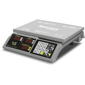 Весы торговые MERTECH M-ER 326-15.2 LED (0,05-15 кг), дискретность 2 г, платформа 325x230 мм, без стойки