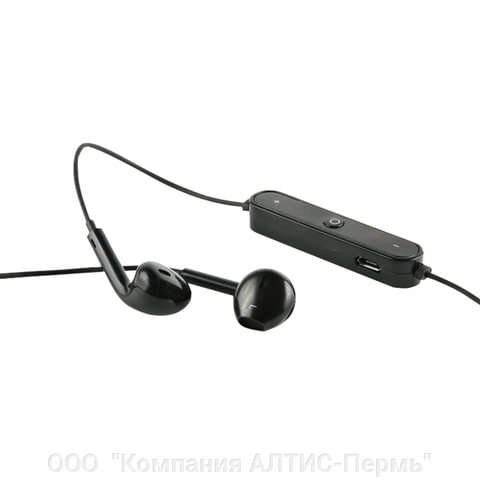 Наушники с микрофоном (гарнитура) RED LINE BHS-01, Bluetooth, беспроводные, черные - сравнение