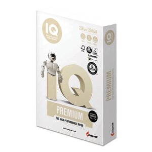 Бумага IQ PREMIUM, А4, 200 г/м2, 250 л., класс А, белизна 170% (CIE)