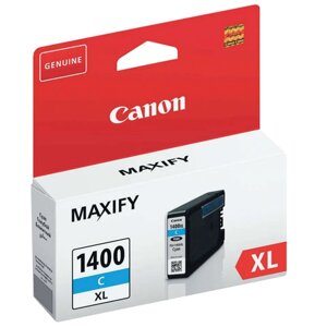 Картридж струйный CANON (PGI-1400XLС) МВ2040/МВ2340, голубой, оригинальный, ресурс 900 стр.