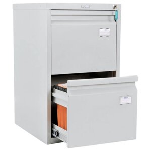 Шкаф картотечный ПРАКТИК A-42, 685х408х485 мм, 2 ящика для 84 подвесных папок, формат папок A4 (БЕЗ ПАПОК)