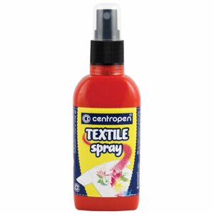 Краска-спрей для ткани и одежды КРАСНАЯ CENTROPEN Textile Spray, 110 мл, 1139